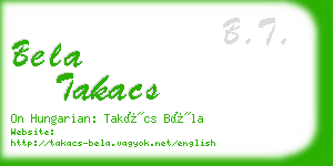 bela takacs business card